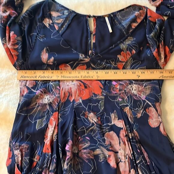 Free People Eyes On You Printed Dress In Navy Combo Mini Dress Size 0 - Picture 10 of 16